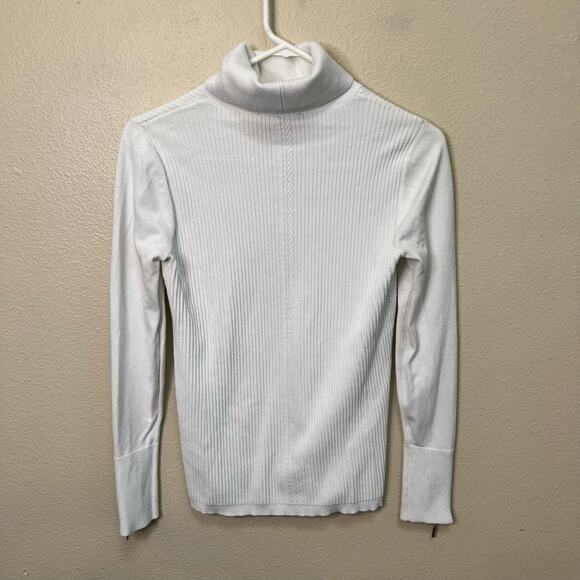 WHBM White Knit Turtleneck Sweater Size S - Picture 5 of 6